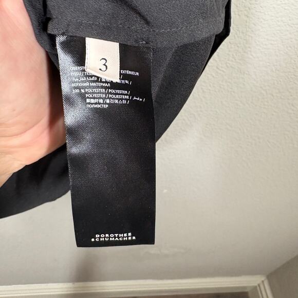 Dorothee Schumacher 3/Medium Mini Slip Dress Black Spaghetti Adjustable Straps - Picture 6 of 7